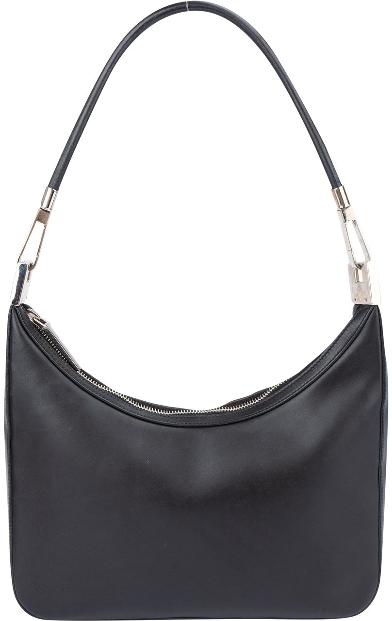 Gucci Gucci Classic Black Leather Shoulder Bag Zwart