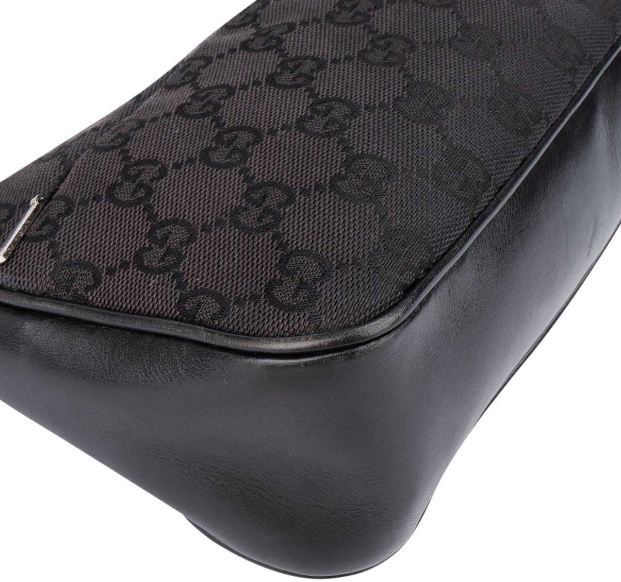 Gucci Gucci GG Monogram Bamboo Handbag Zwart