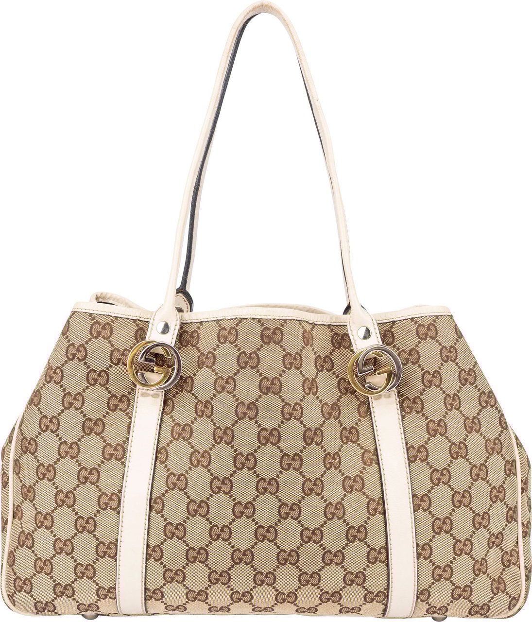 Gucci Gucci Monogram Twin GG Handbag Bruin