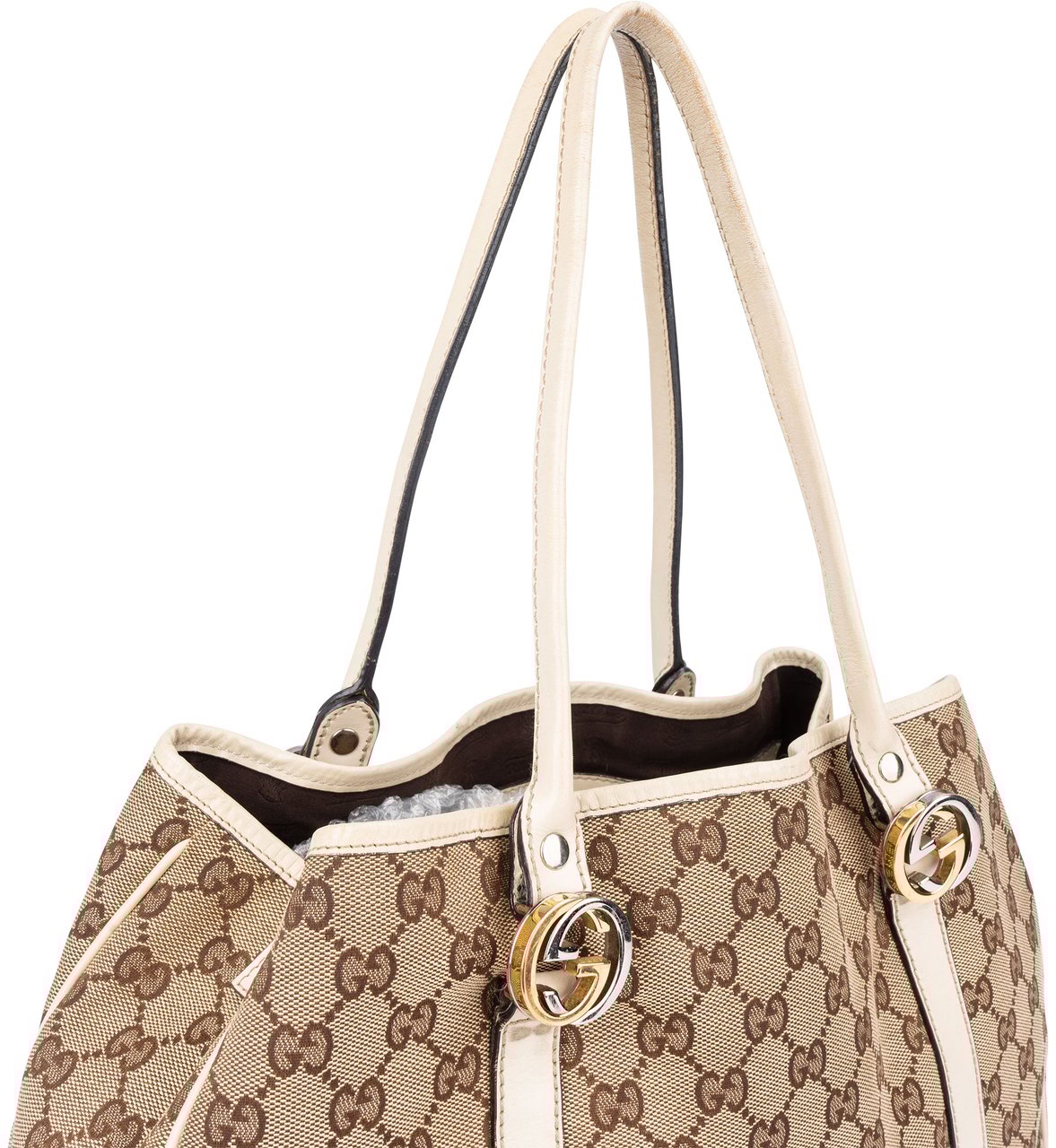 Gucci Gucci Monogram Twin GG Handbag Bruin