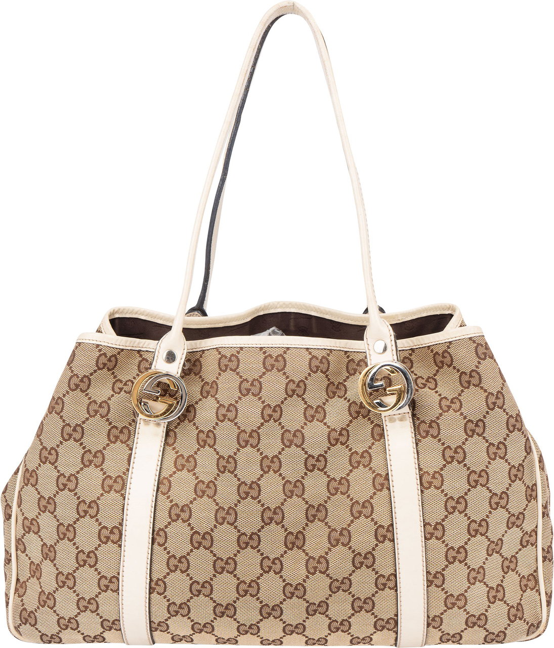 Gucci Gucci Monogram Twin GG Handbag Bruin