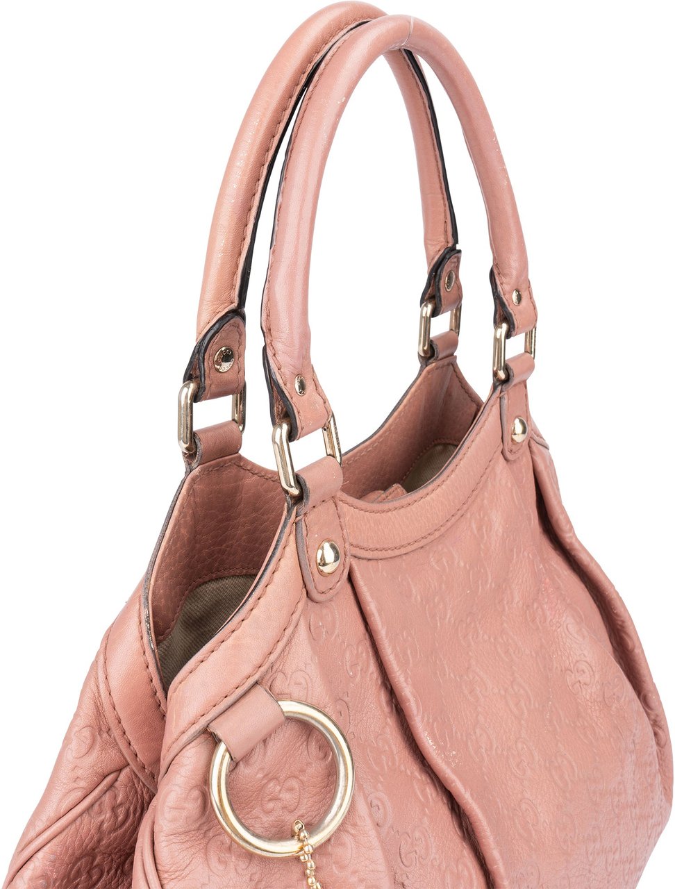 Gucci Gucci Leather GG Monogram Sukey Handbag Roze