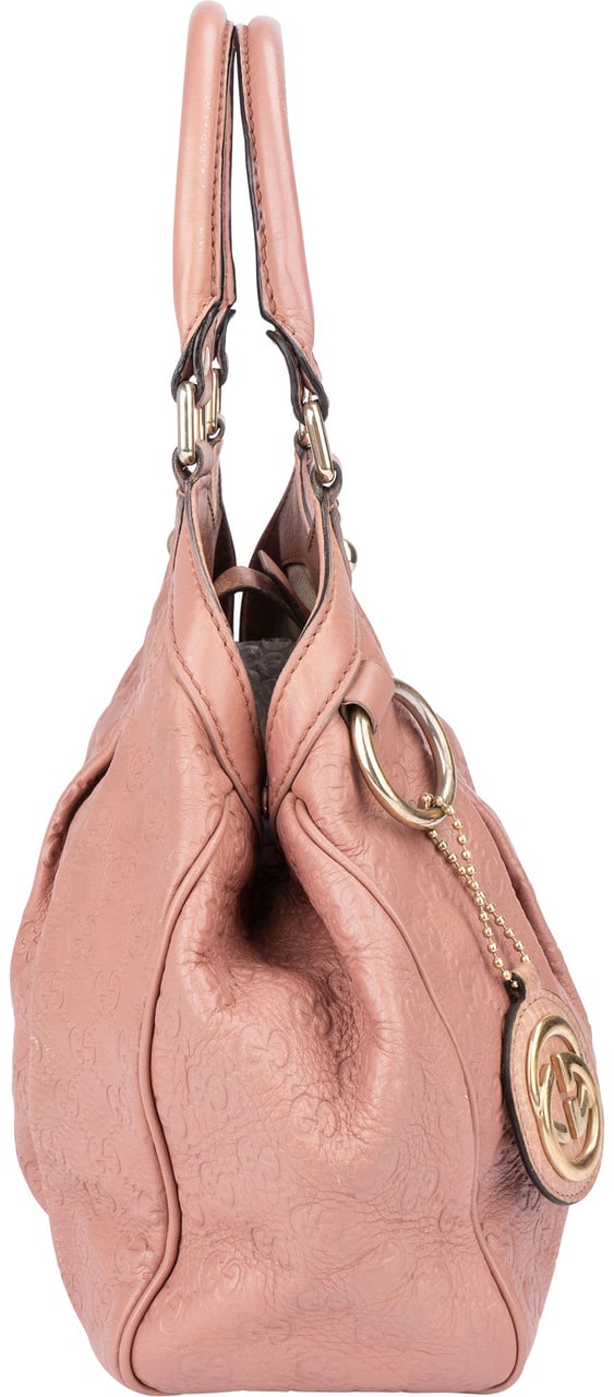 Gucci Gucci Leather GG Monogram Sukey Handbag Roze