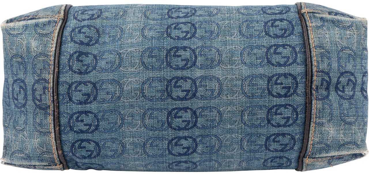 Gucci Gucci Denim GG Monogram Handbag Blauw