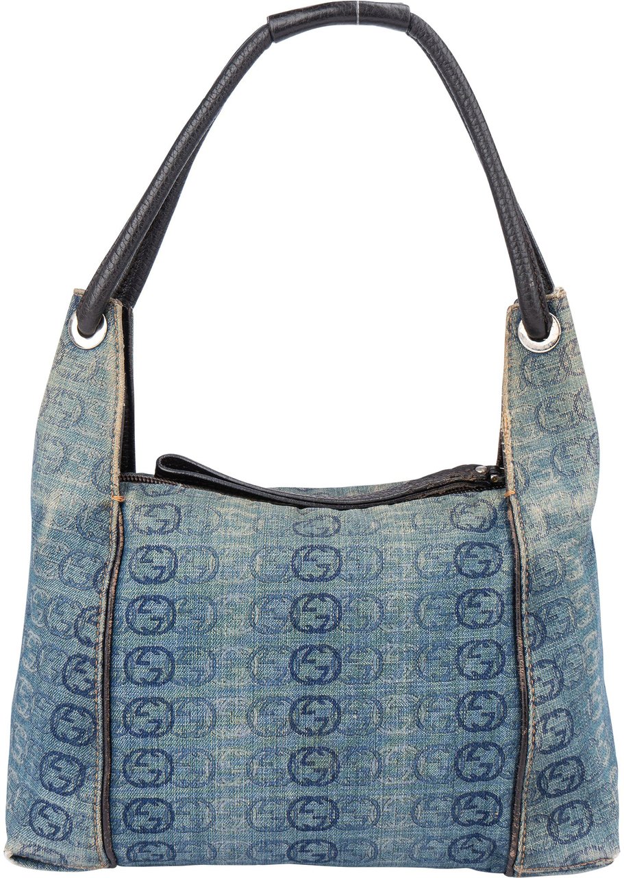 Gucci Gucci Denim GG Monogram Handbag Blauw
