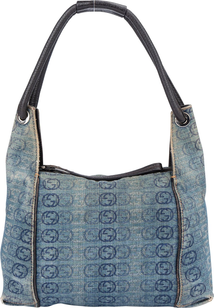 Gucci Gucci Denim GG Monogram Handbag Blauw