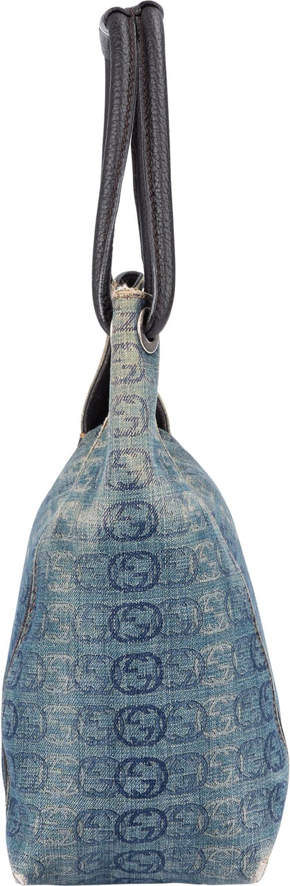 Gucci Gucci Denim GG Monogram Handbag Blauw