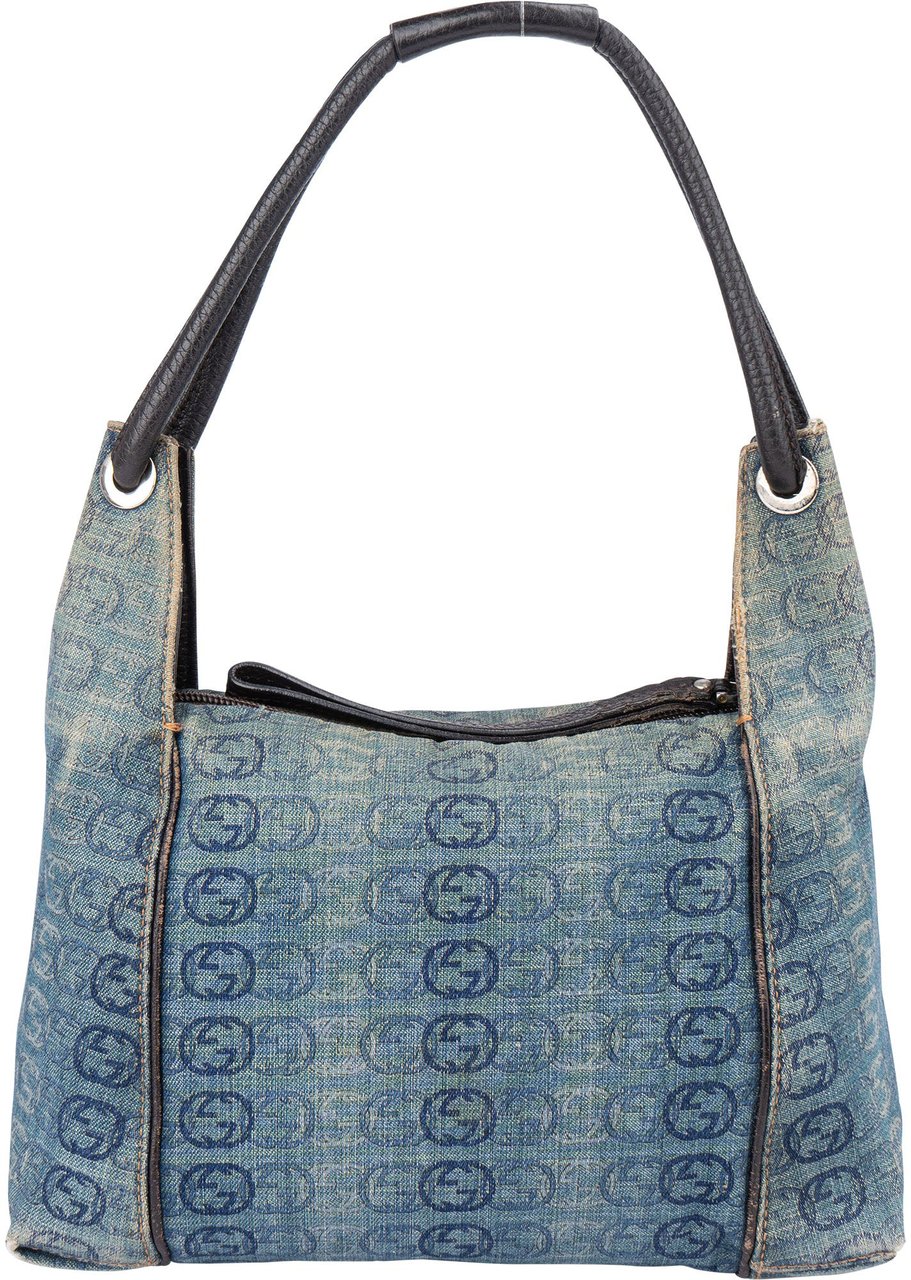 Gucci Gucci Denim GG Monogram Handbag Blauw