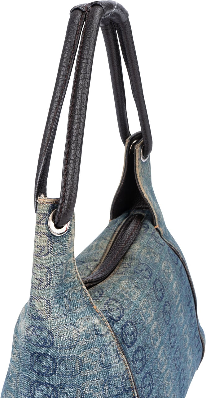 Gucci Gucci Denim GG Monogram Handbag Blauw