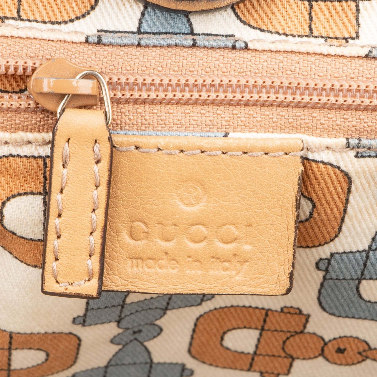 Gucci Leather GG Monogram Sukey Handbag Beige