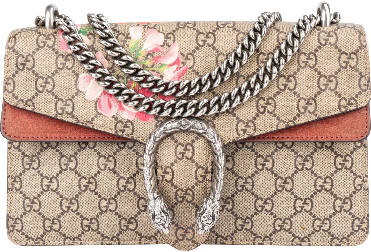 Gucci Gucci GG Floral Monogram Dionysus Shoulder Bag Bruin