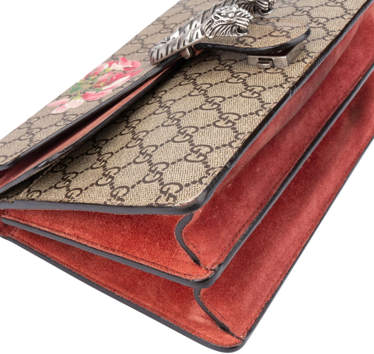 Gucci Gucci GG Floral Monogram Dionysus Shoulder Bag Bruin