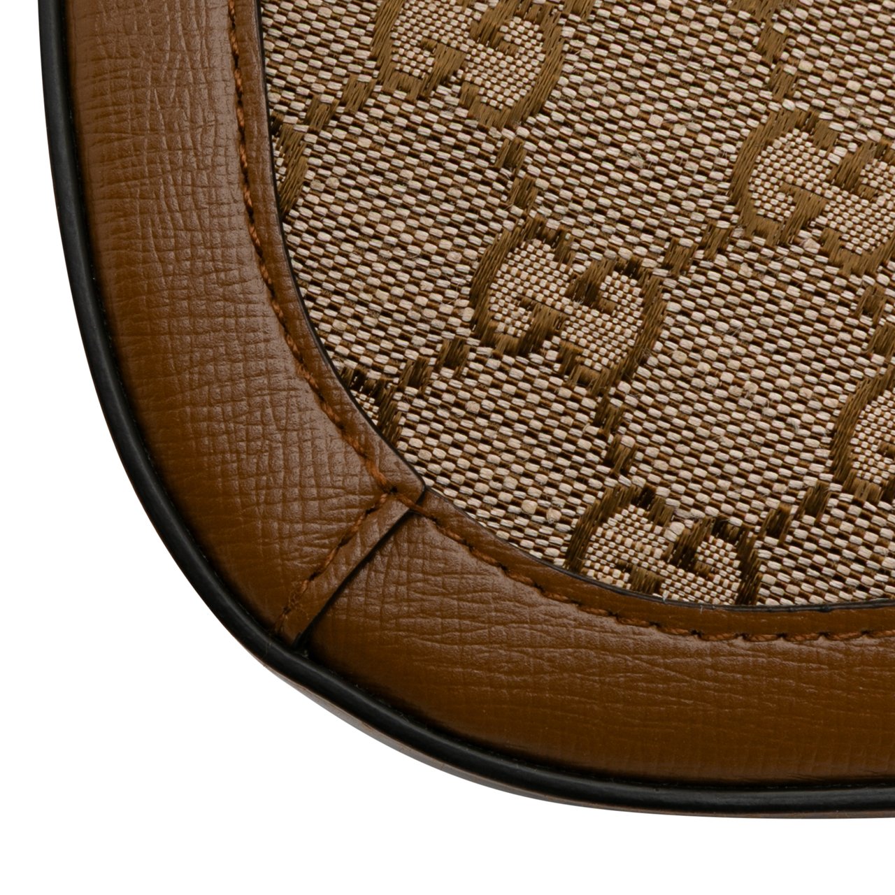 Gucci GG Canvas Asymmetric Horsebit 1955 Shoulder Bag Bruin