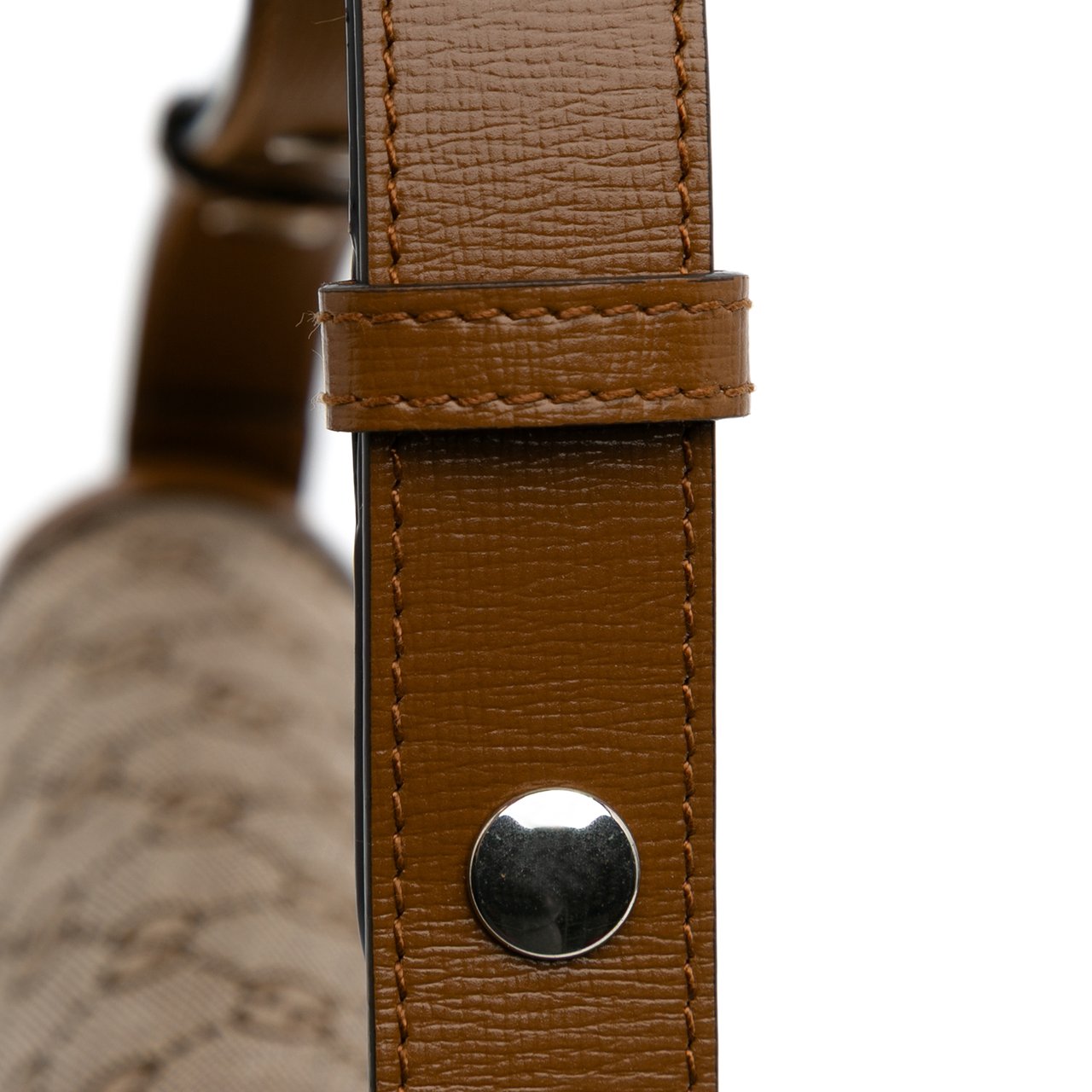 Gucci GG Canvas Asymmetric Horsebit 1955 Shoulder Bag Bruin
