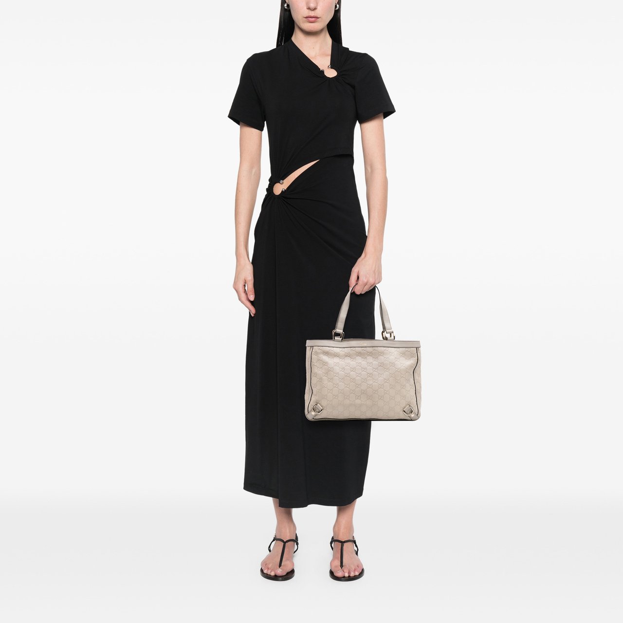 Gucci Guccissima Abbey D Ring Tote Bruin