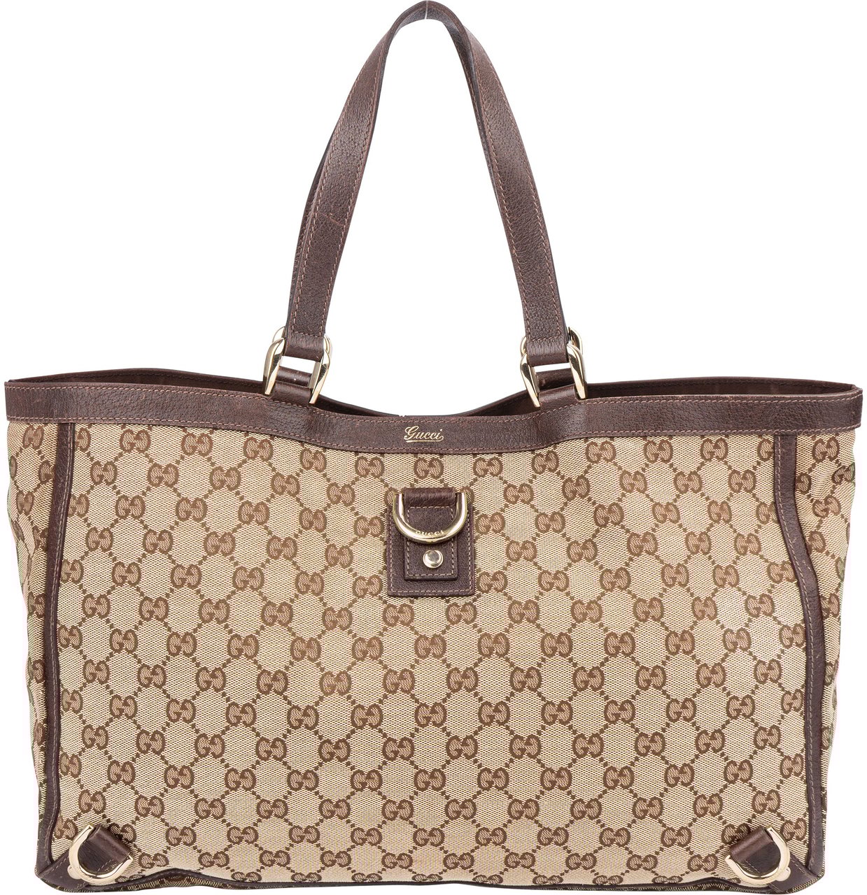 Gucci Gucci GG Monogram Abbey Handbag Bruin