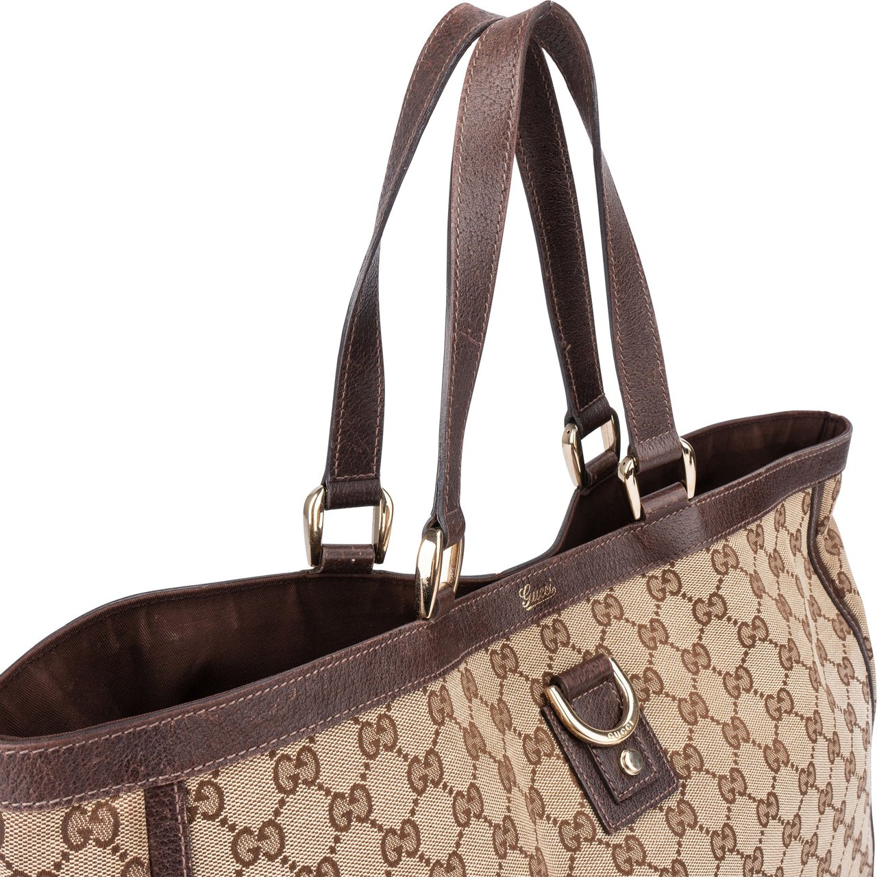Gucci Gucci GG Monogram Abbey Handbag Bruin