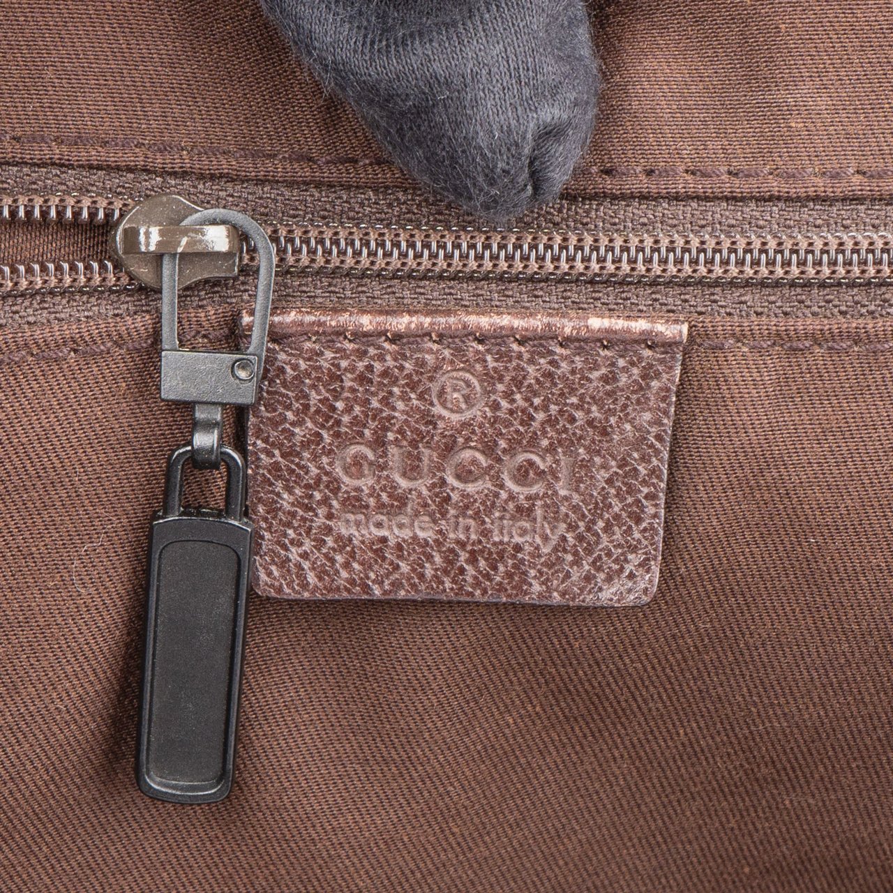 Gucci Gucci GG Monogram Abbey Handbag Bruin