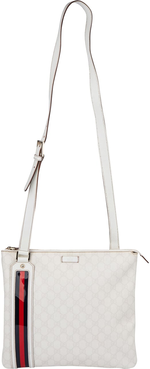 Gucci Gucci Canvas GG Monogram Crossbody Side Bag Wit