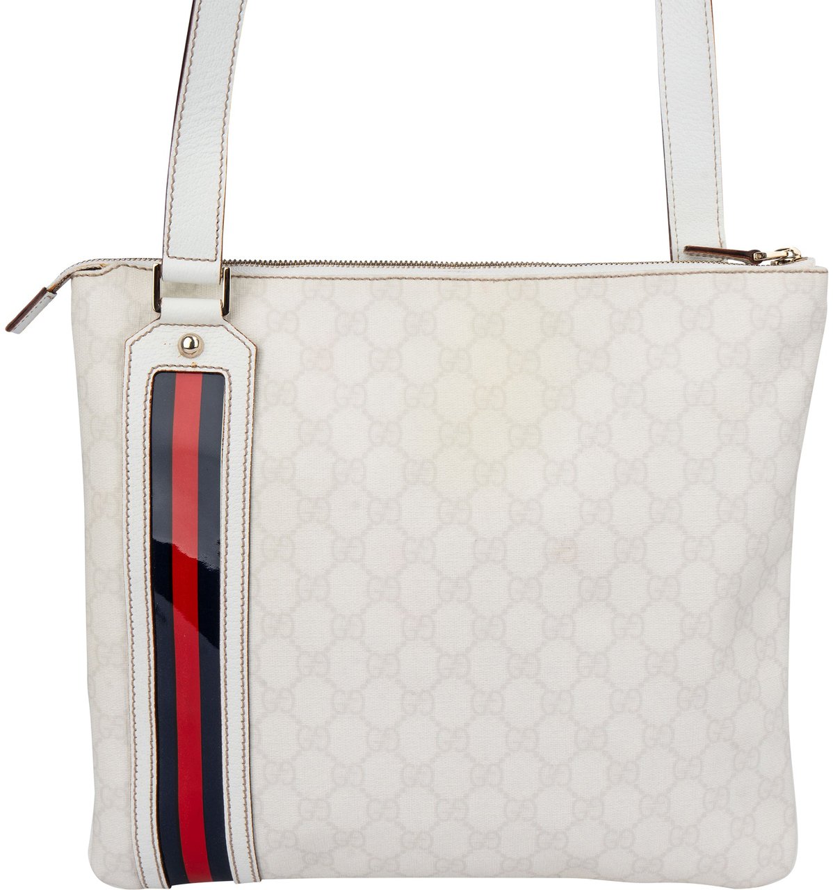 Gucci Gucci Canvas GG Monogram Crossbody Side Bag Wit