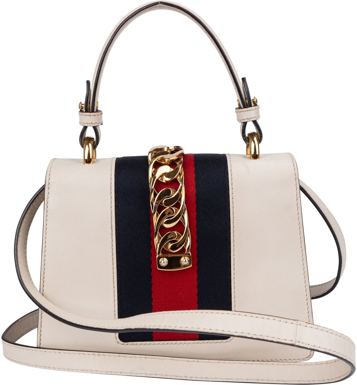 Gucci Gucci Limited Floral Mini Sylvie Handbag Wit