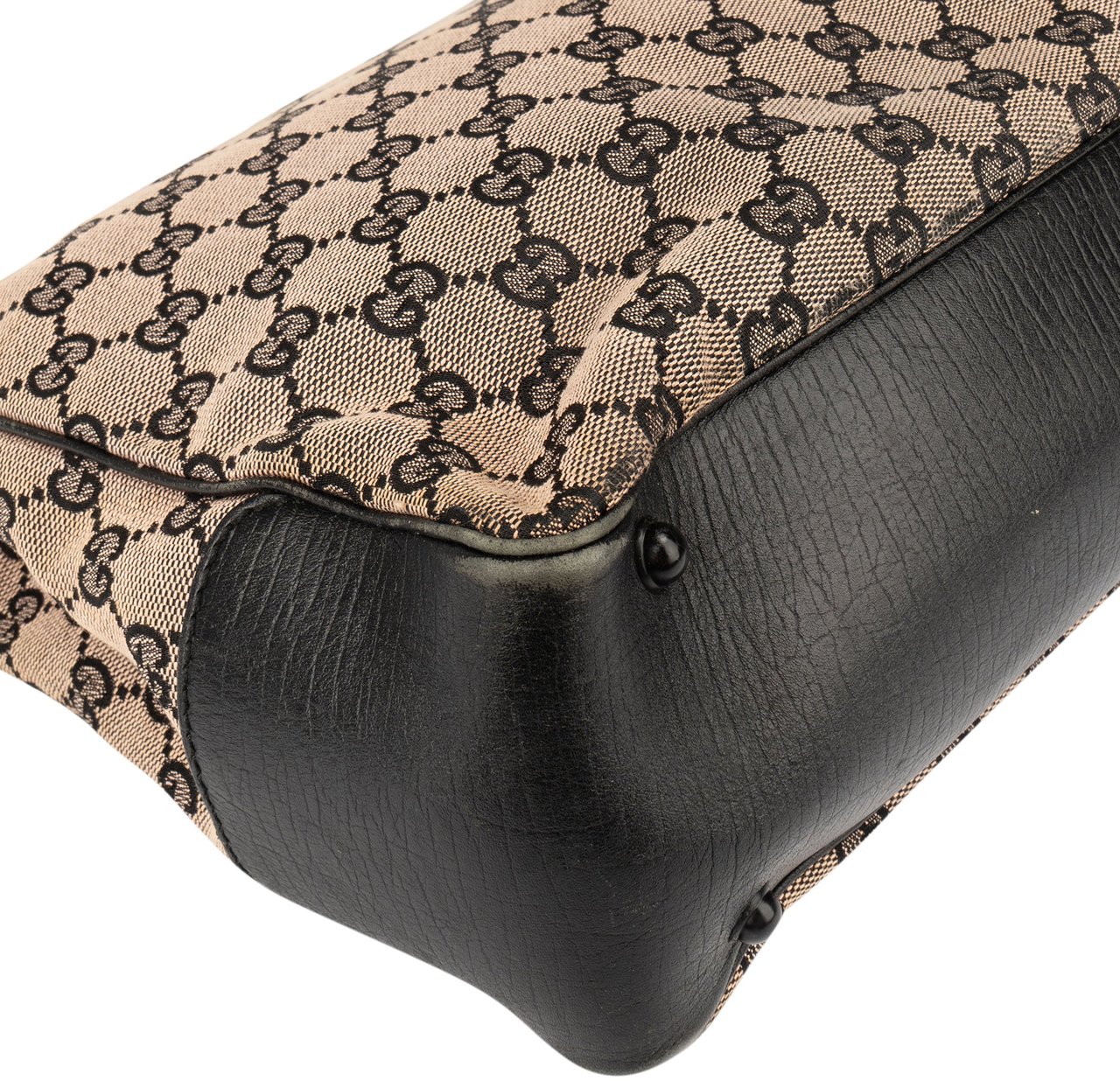 Gucci Gucci GG Monogram Bamboo Handbag Zwart