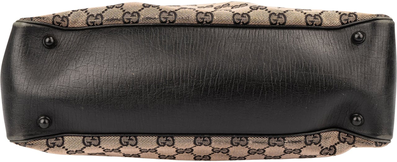 Gucci Gucci GG Monogram Bamboo Handbag Zwart