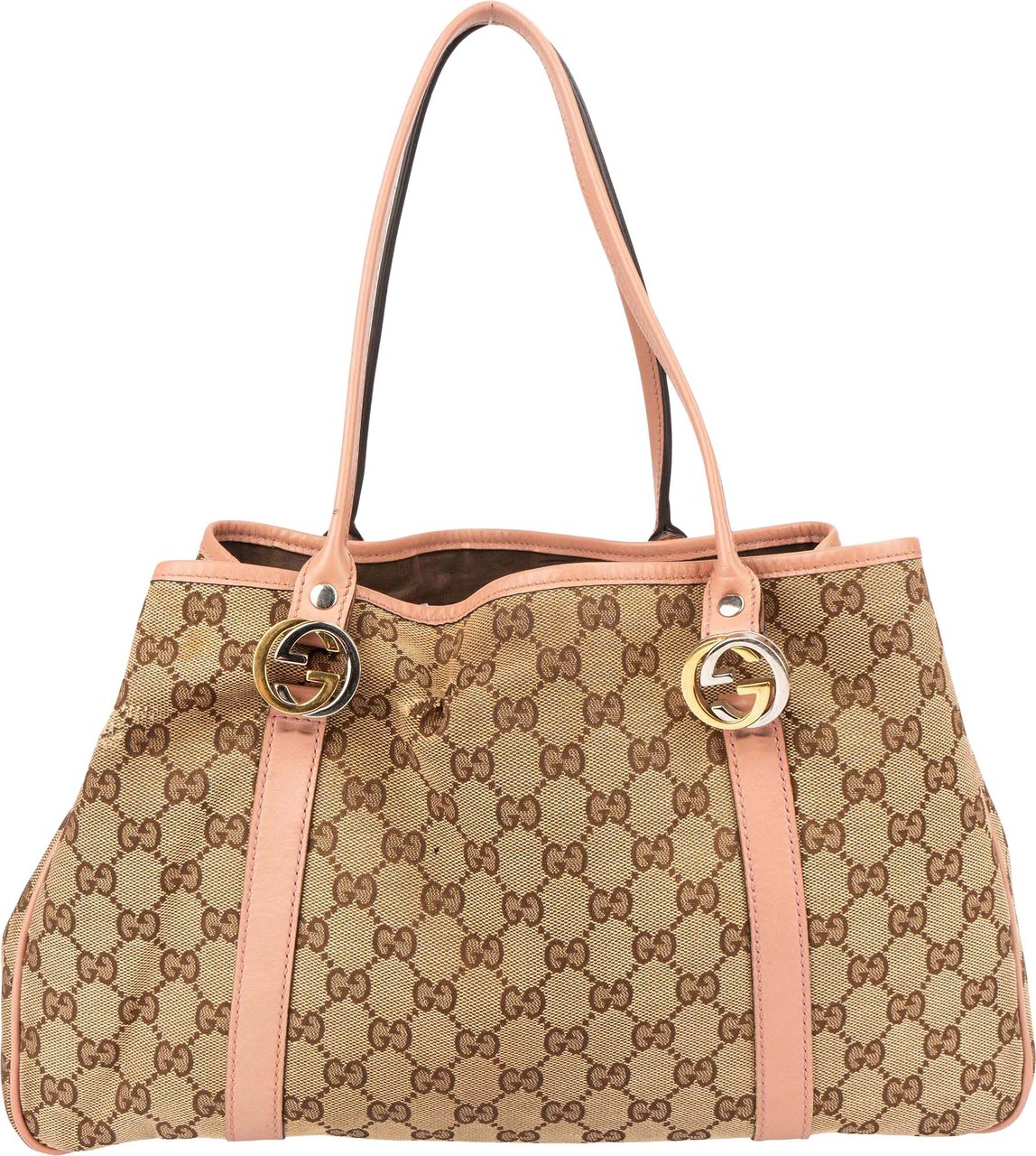 Gucci Gucci Monogram Twin GG Handbag Bruin