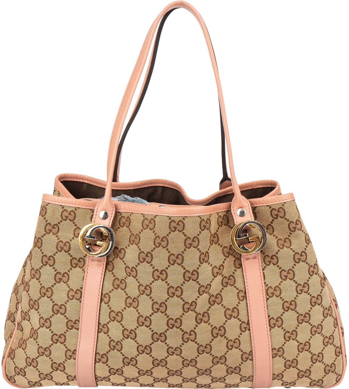 Gucci Gucci Monogram Twin GG Handbag Bruin