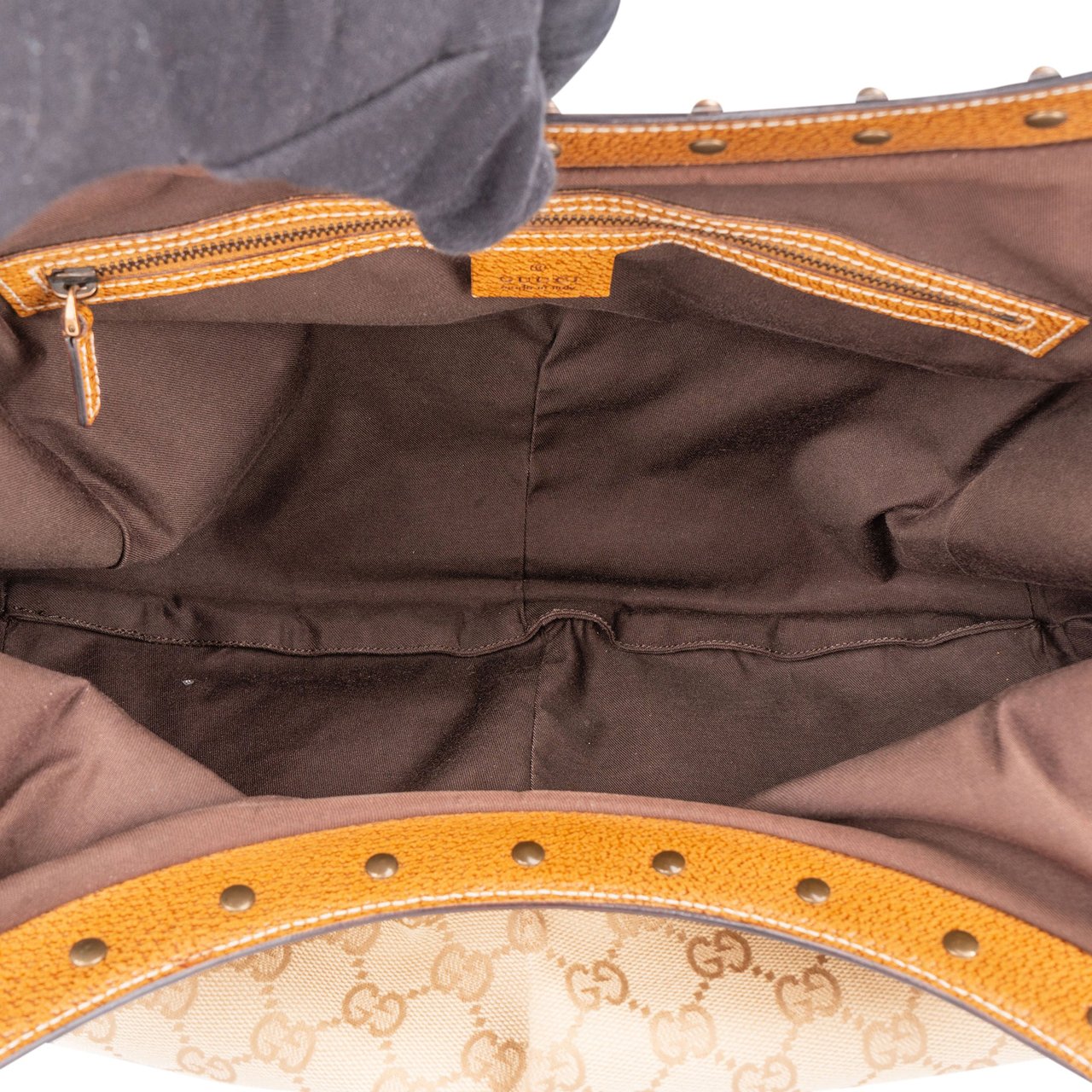 Gucci Gucci GG Monogram Bamboo Handbag Beige