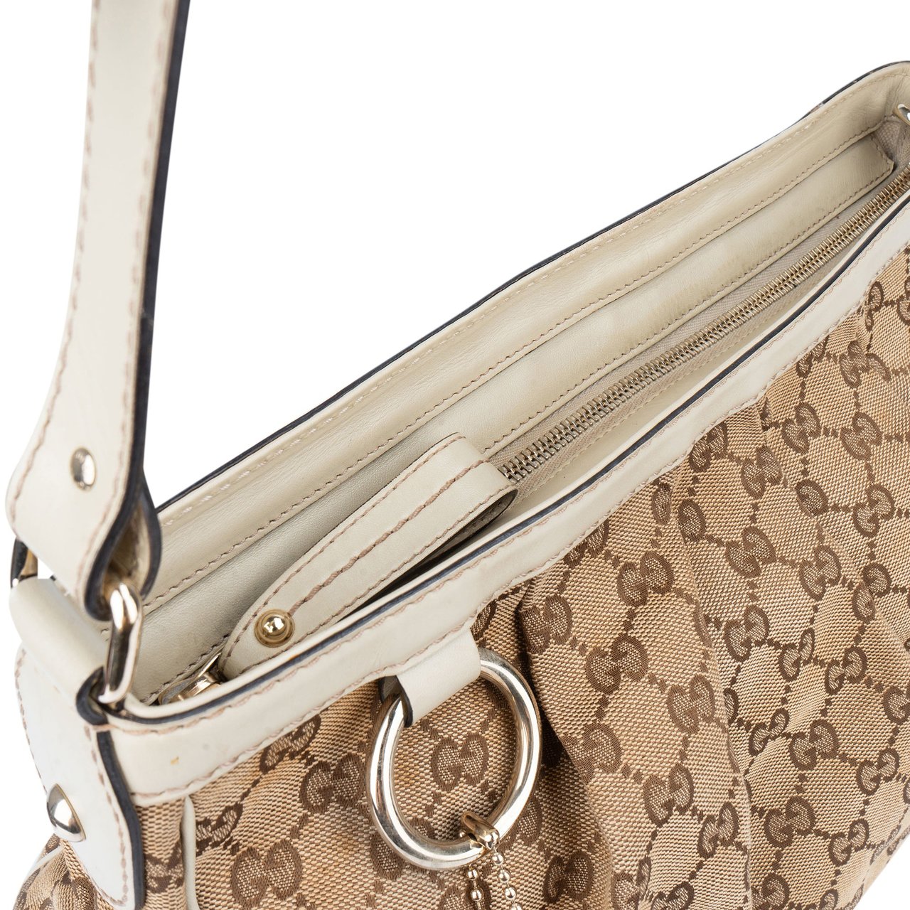Gucci GG Monogram Sukey Crossbody Bag Bruin