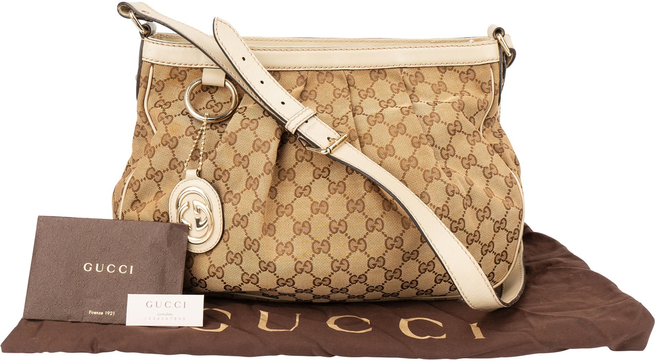 Gucci GG Monogram Sukey Crossbody Bag Bruin