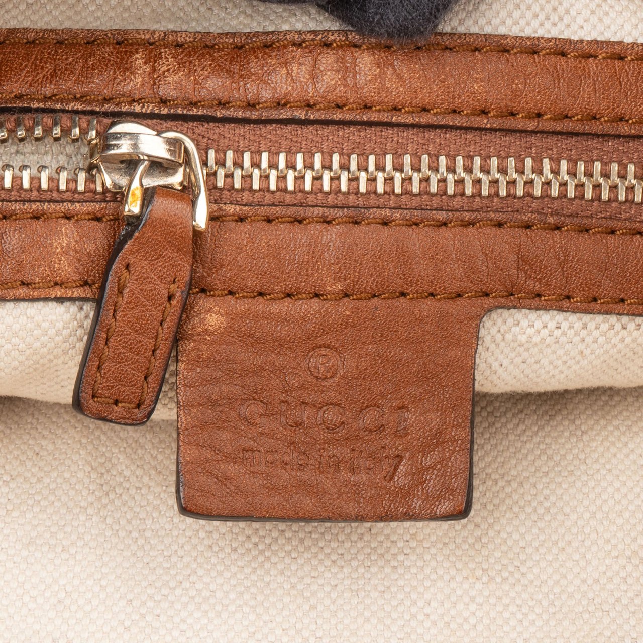 Gucci Gucci GG Monogram Bamboo Handbag Bruin