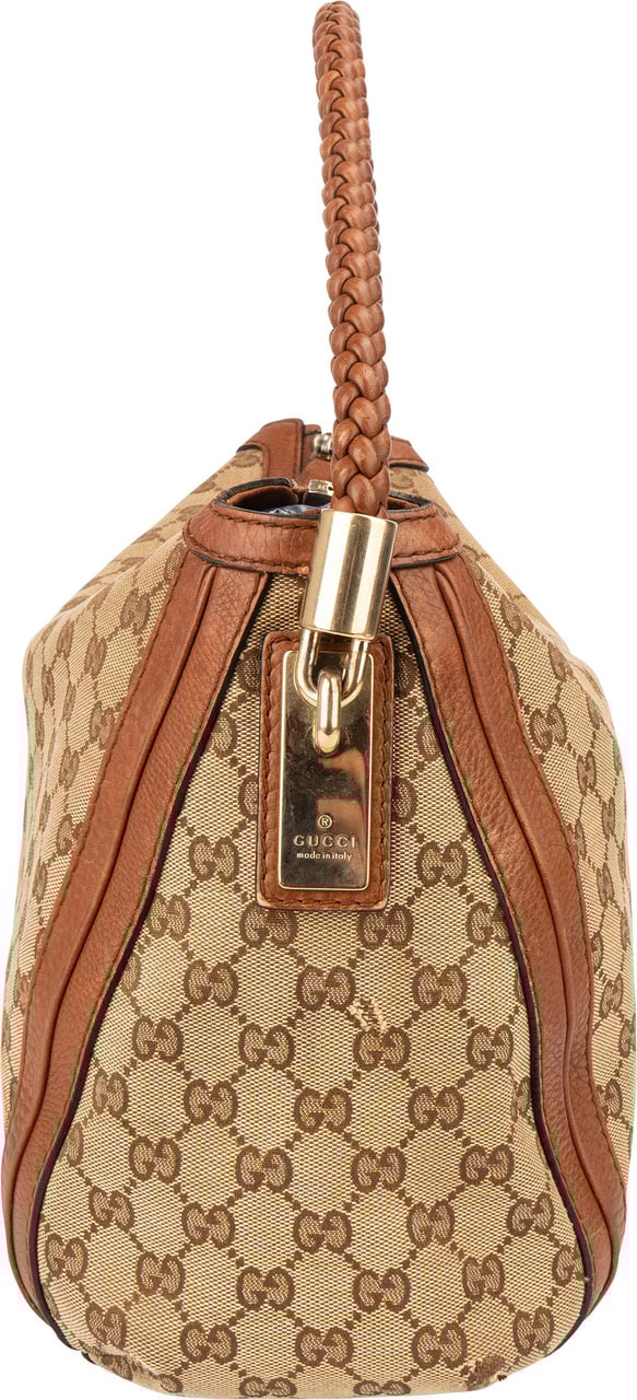 Gucci Gucci GG Monogram Bamboo Handbag Bruin