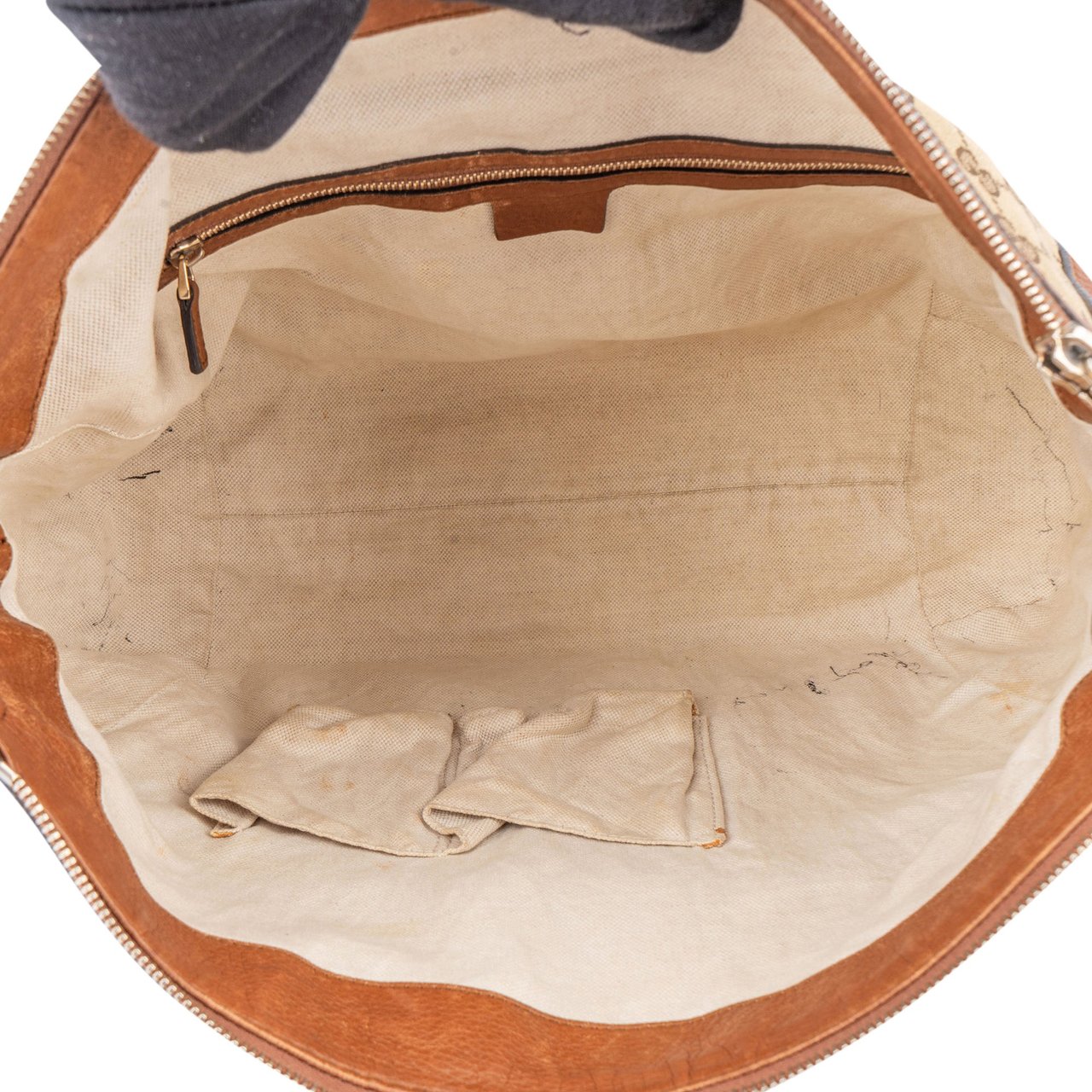 Gucci Gucci GG Monogram Bamboo Handbag Bruin