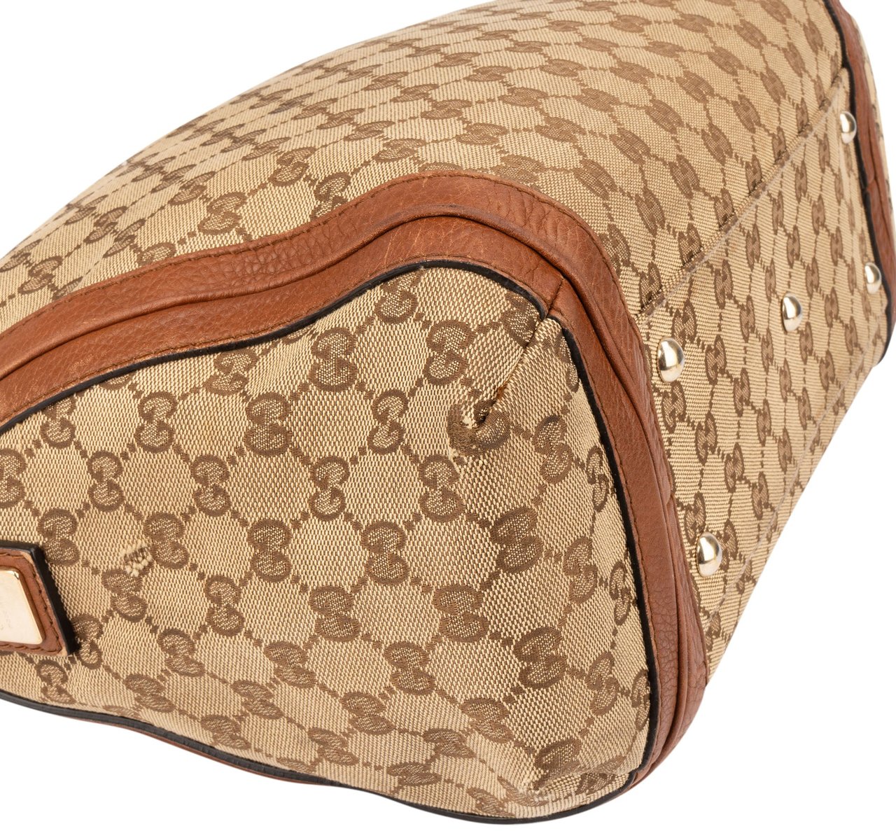 Gucci Gucci GG Monogram Bamboo Handbag Bruin