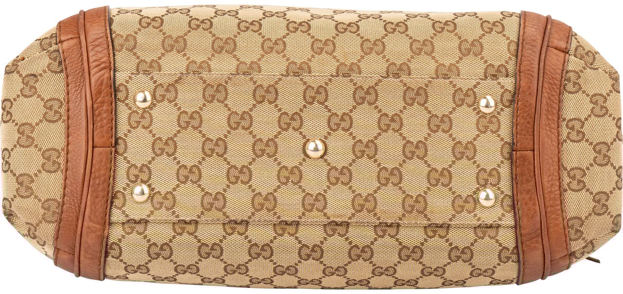 Gucci Gucci GG Monogram Bamboo Handbag Bruin