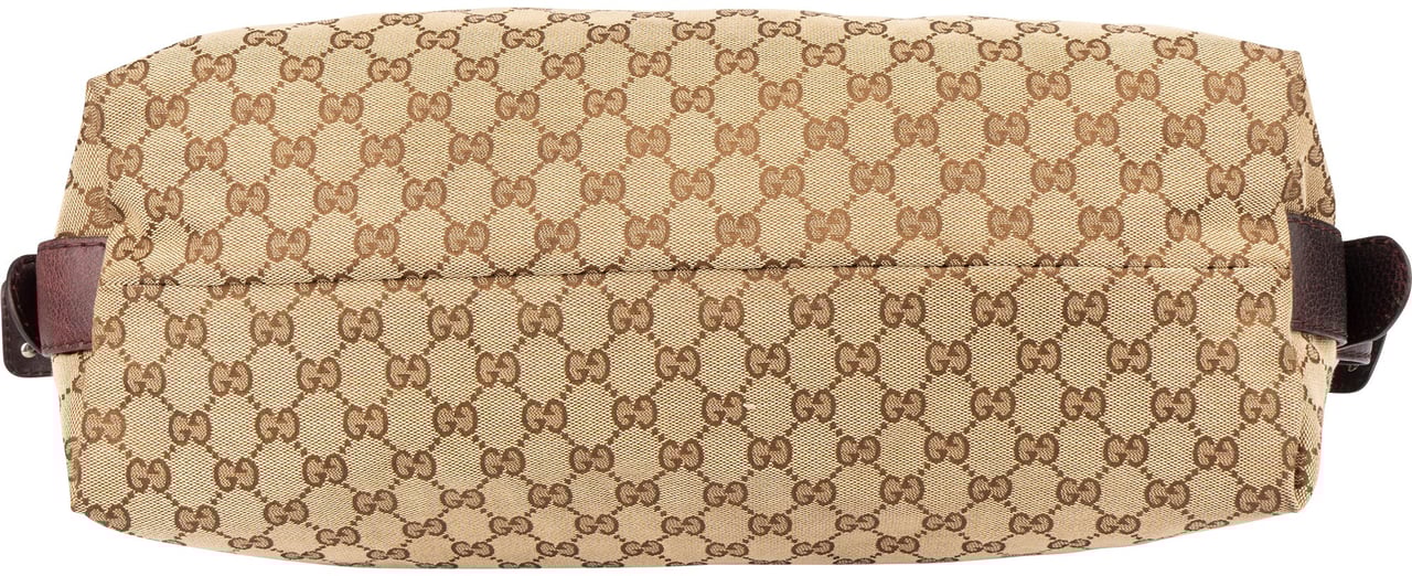 Gucci Gucci GG Monogram Heavy Bamboo Handbag Bruin