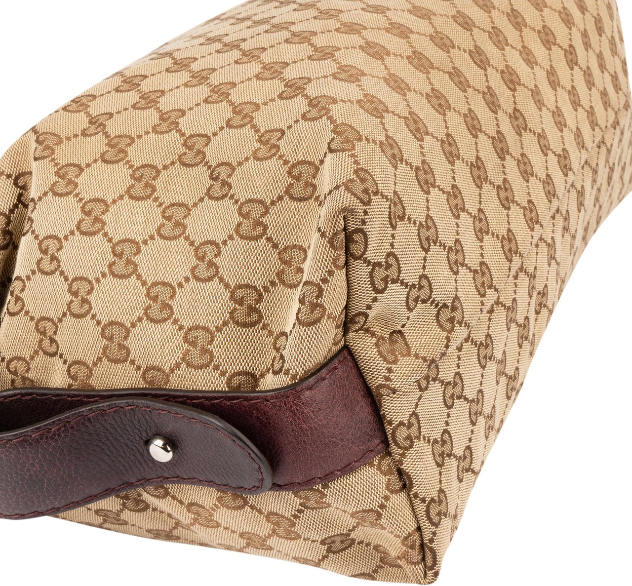Gucci Gucci GG Monogram Heavy Bamboo Handbag Bruin