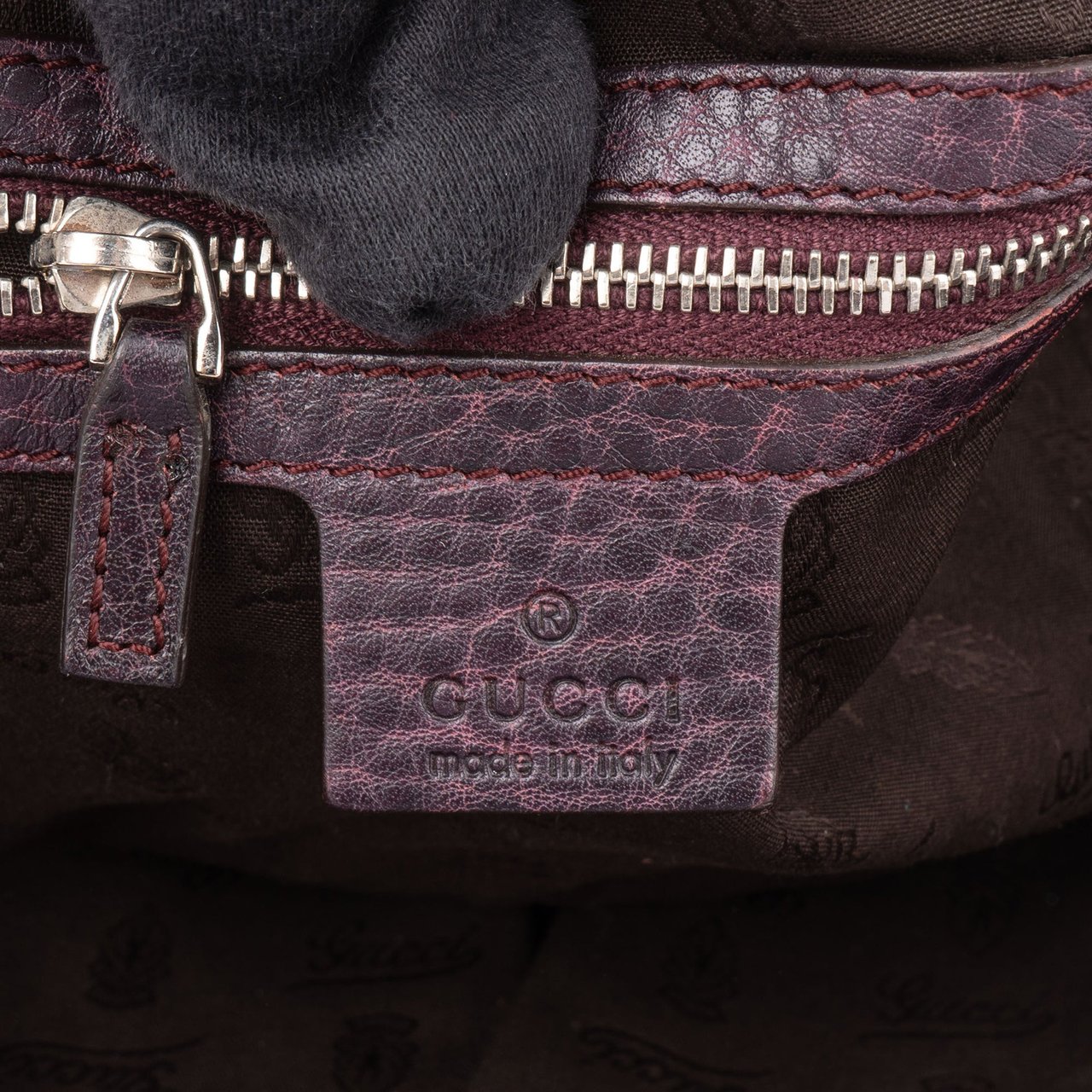 Gucci Gucci GG Monogram Heavy Bamboo Handbag Bruin