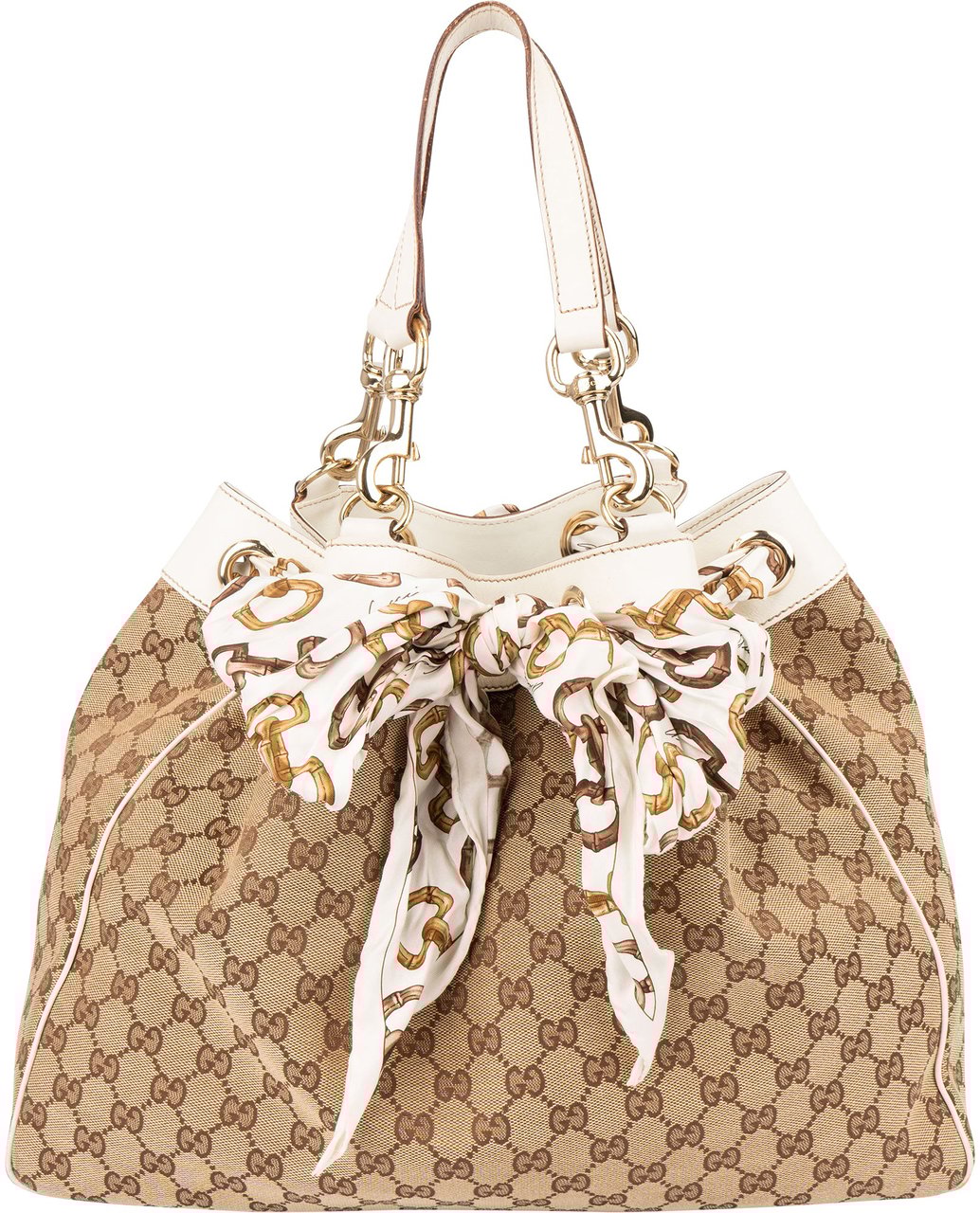 Gucci Gucci GG Monogram Positano Handbag Bruin