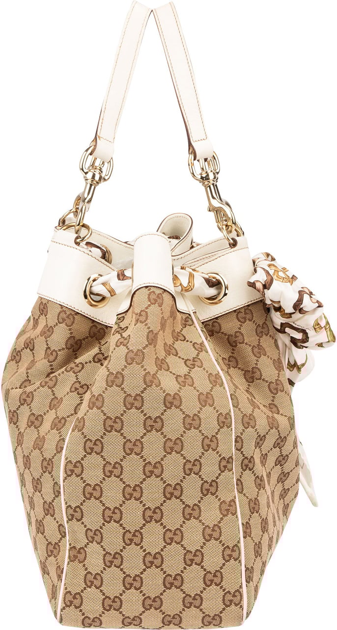 Gucci Gucci GG Monogram Positano Handbag Bruin