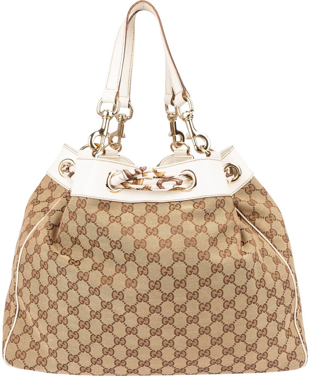 Gucci Gucci GG Monogram Positano Handbag Bruin