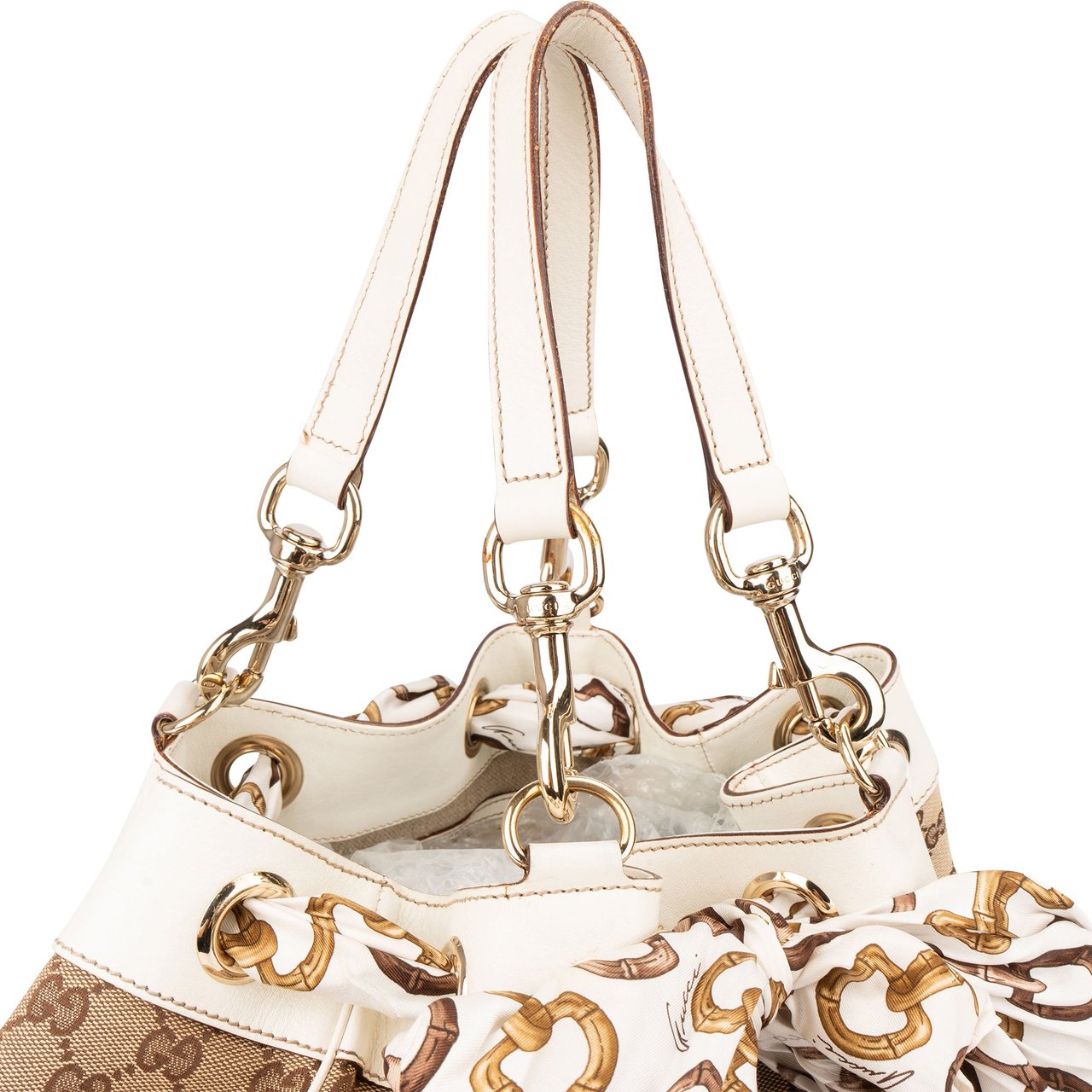 Gucci Gucci GG Monogram Positano Handbag Bruin