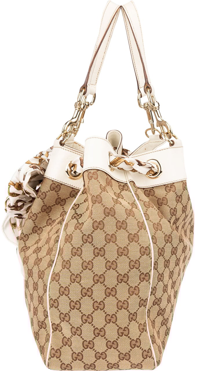 Gucci Gucci GG Monogram Positano Handbag Bruin