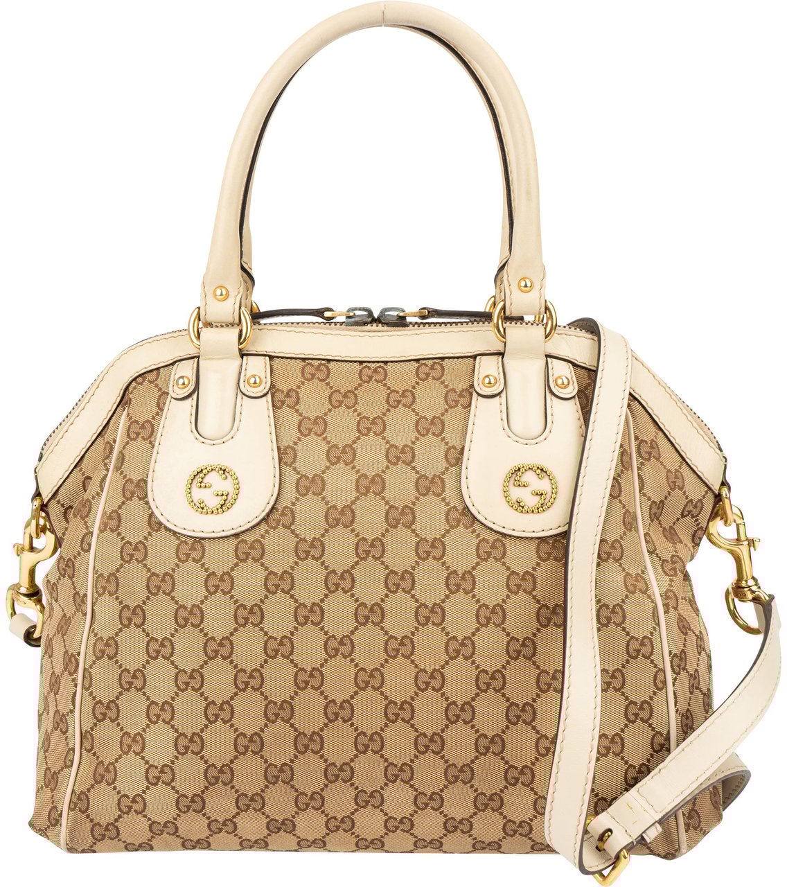 Gucci Gucci GG Monogram Handbag Bruin