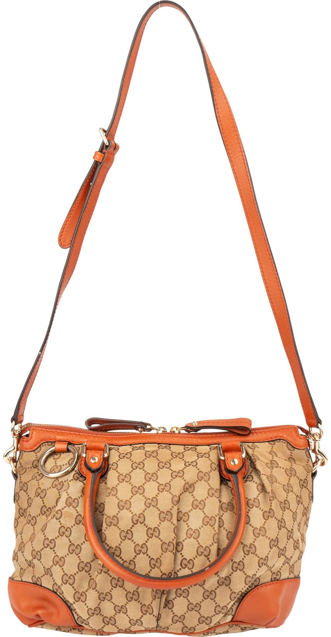Gucci Gucci GG Monogram Sukey Handbag Bruin