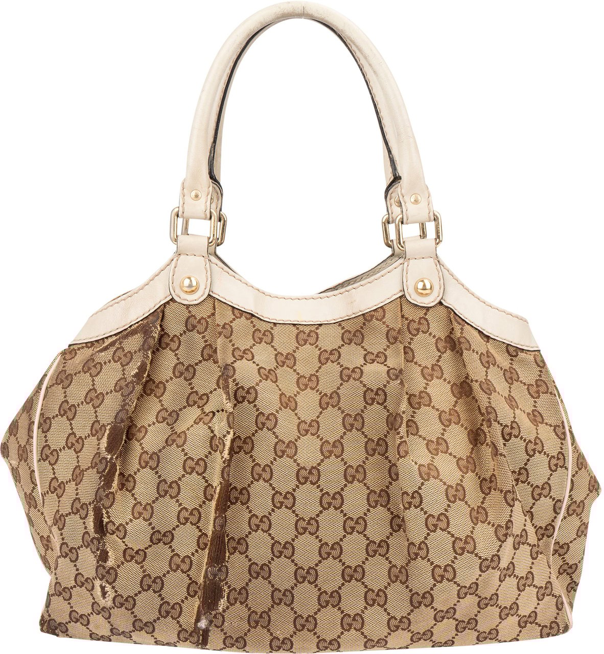 Gucci Gucci GG Monogram Sukey Handbag Bruin