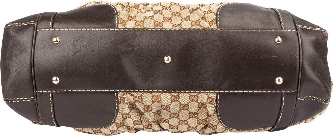 Gucci Gucci GG Monogram Big Ribbon Handbag Bruin