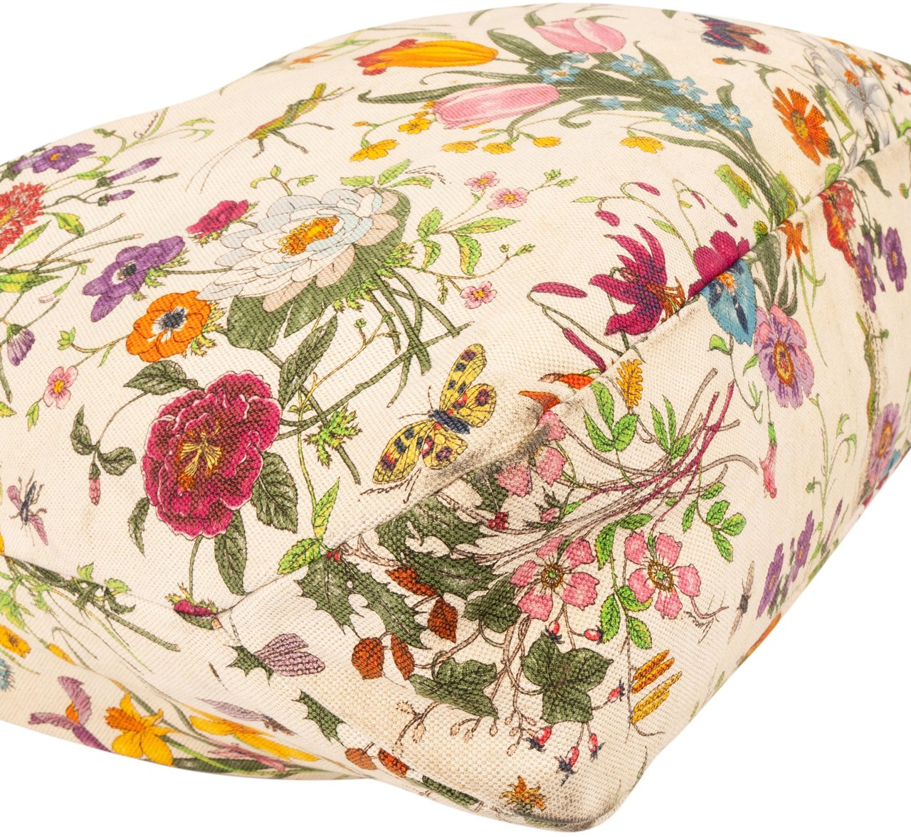 Gucci Gucci Limited Floral Monogram Horsebit Handbag Wit